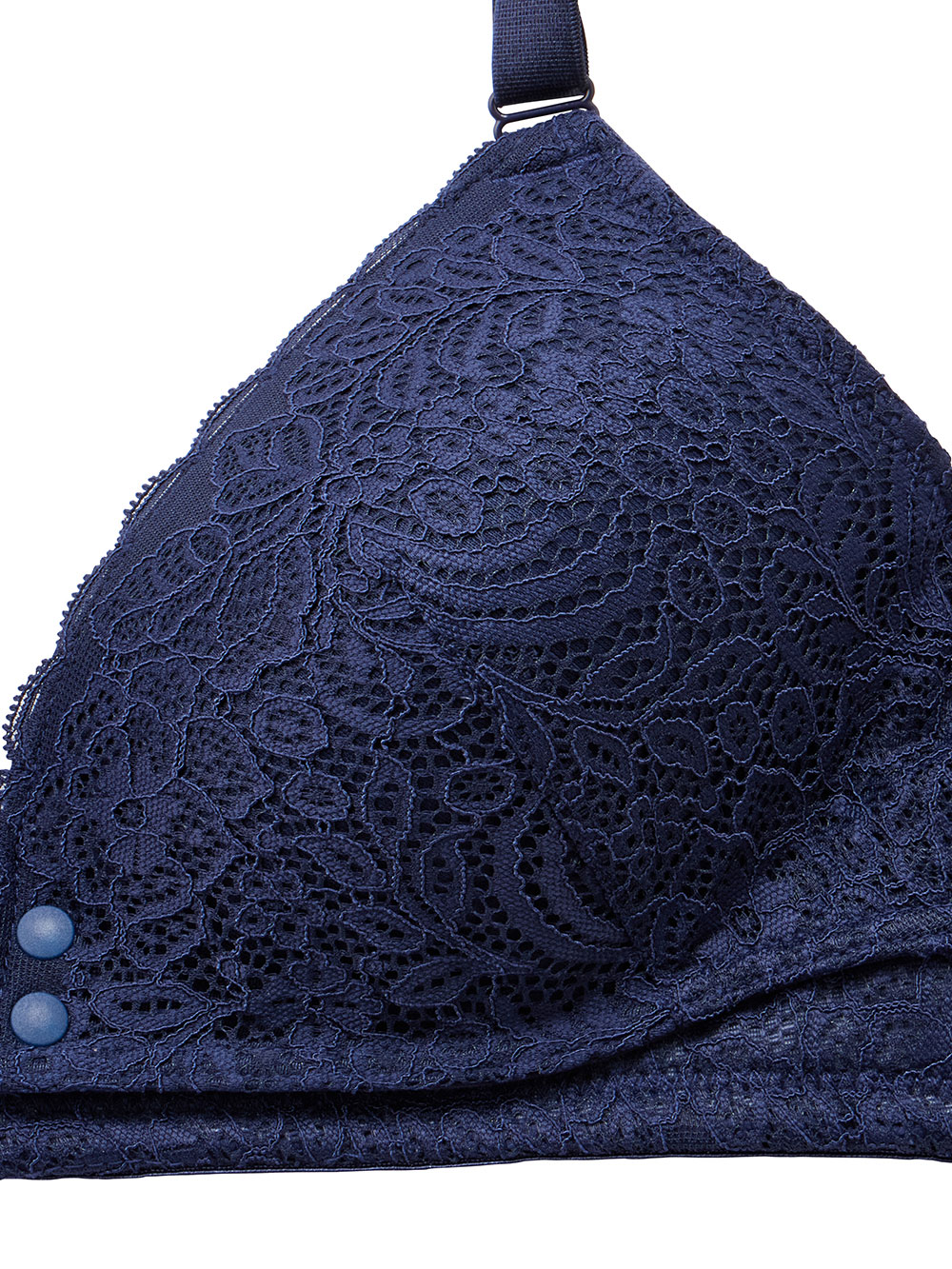 授乳ブラ・マタニティブラ(マタニティインナー・産後用品)|犬印本舗×くみっきー フロントオープンレース  マタニティ・授乳ブラ|ネイビー