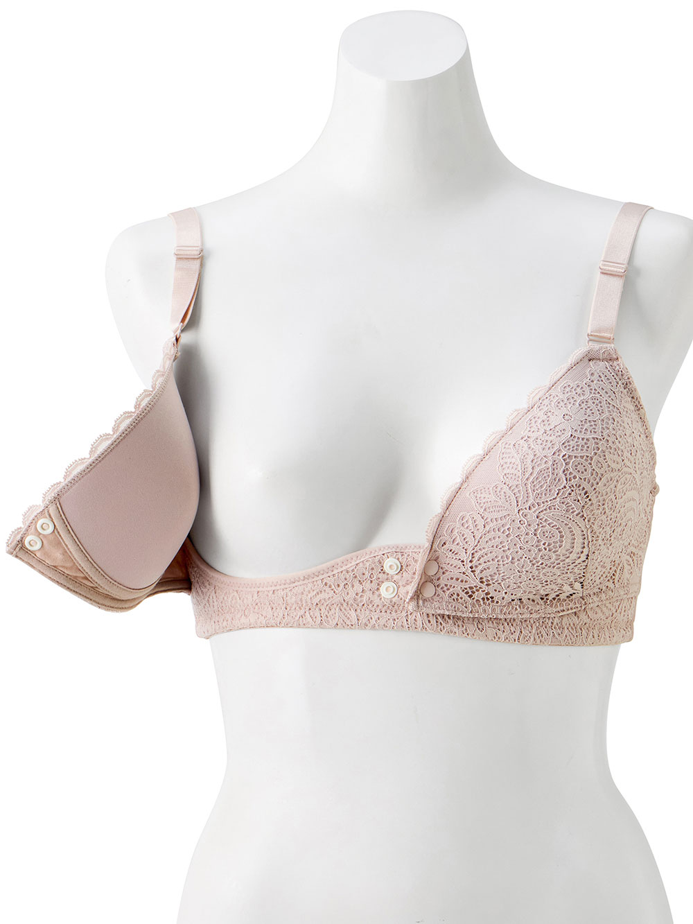 授乳ブラ・マタニティブラ(マタニティインナー・産後用品)|犬印本舗×くみっきー フロントオープンレース  マタニティ・授乳ブラ