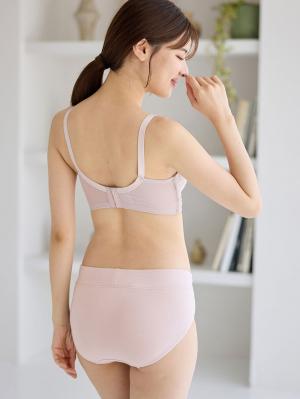 マタニティ ショーツ|犬印本舗×くみっきー 産前産後らくちんショーツ【出産後も長く使える】|モーヴピンク