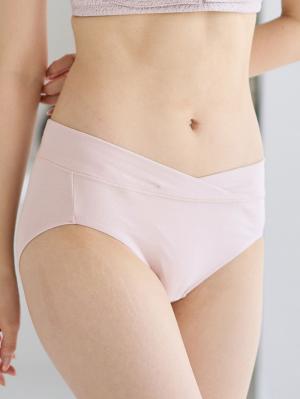 マタニティ ショーツ|犬印本舗×くみっきー 産前産後らくちんショーツ【出産後も長く使える】|モーヴピンク