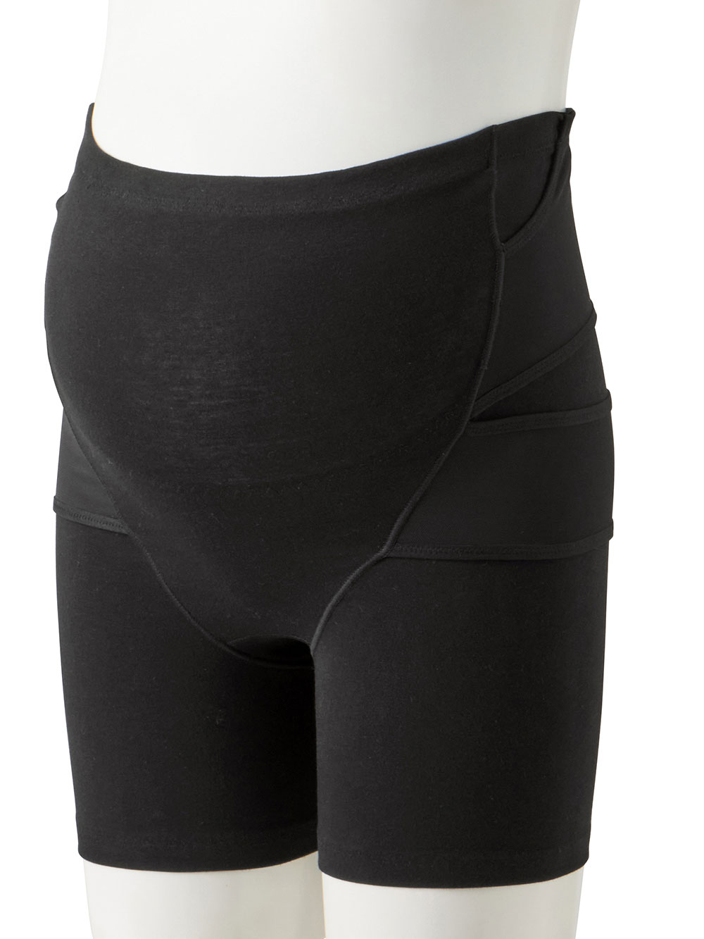 妊婦帯・腹帯・産前ガードル|犬印本舗×くみっきー はくだけ骨盤サポート妊婦帯|ブラック