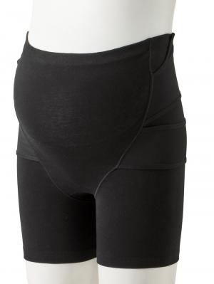 妊婦帯・腹帯・産前ガードル|犬印本舗×くみっきー はくだけ骨盤サポート妊婦帯|ブラック