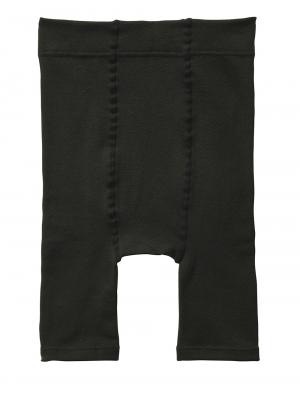 妊婦帯・腹帯・産前ガードル|犬印本舗　丈が選べる裏起毛オーバーパンツ（1分丈・３分丈・５分丈）【出産後も長く使える】|ブラック（3分丈）