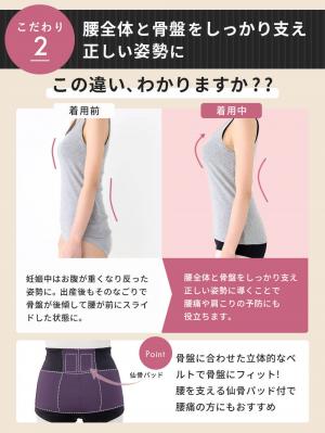 産後 ガードル インナー|はくだけスッキリ骨盤ベルト　産後用　みやした助産院×ANGELIEBE共同開発　ガードルタイプ