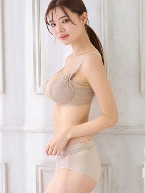 授乳ブラ・マタニティブラ（マタニティインナー・産後用品）|Rosemadame（ローズマダム）レースストラップオープン授乳ブラ|オフベージュ