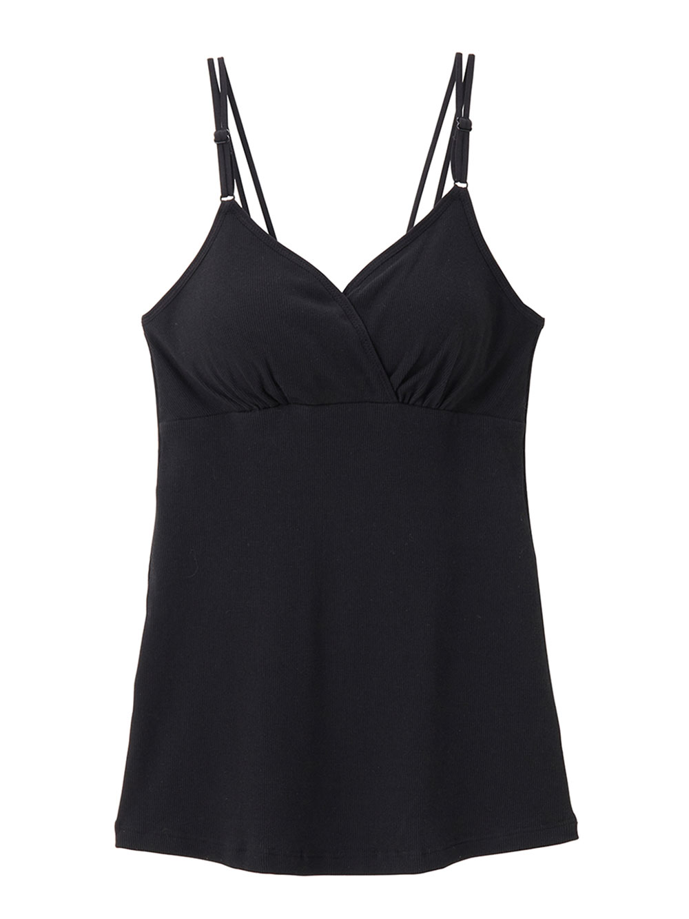 マタニティ 授乳 キャミソール|Rosemadame（ローズマダム）ストレッチリブクロス授乳キャミソール|ブラック