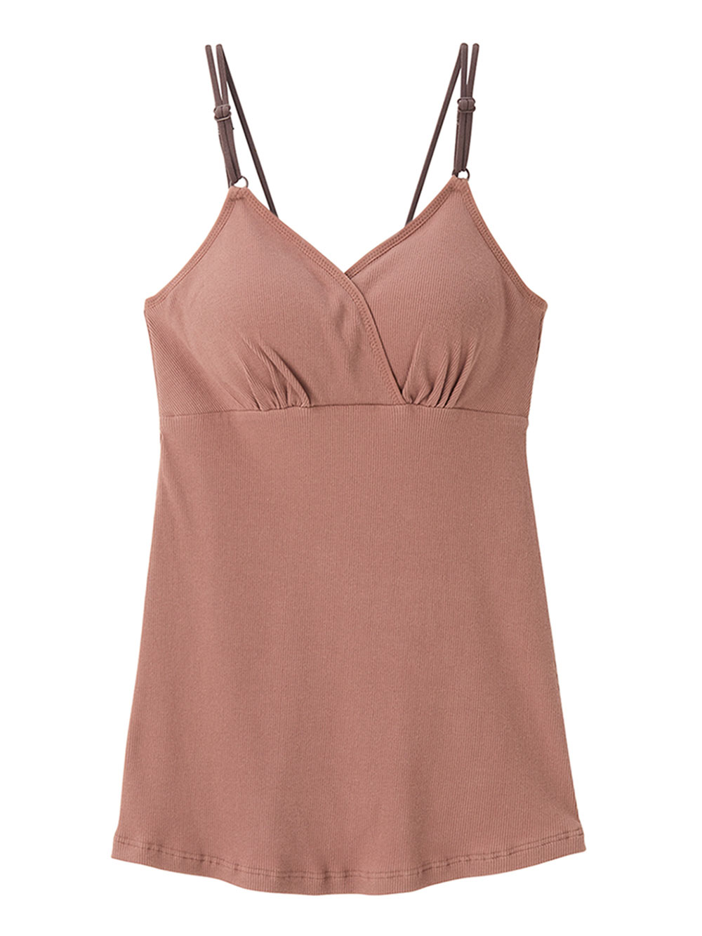 マタニティ 授乳 キャミソール|Rosemadame（ローズマダム）ストレッチリブクロス授乳キャミソール|オレンジ