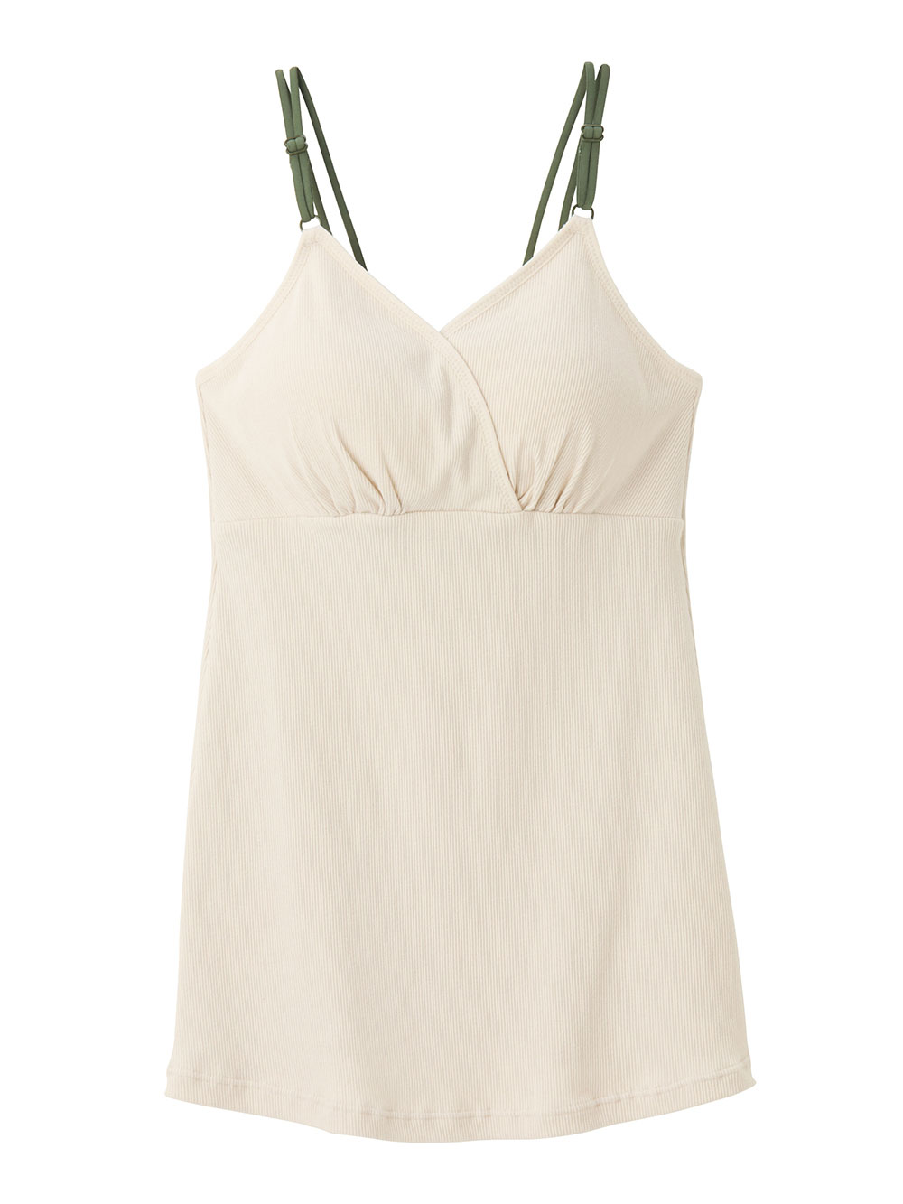 マタニティ 授乳 キャミソール|Rosemadame（ローズマダム）ストレッチリブクロス授乳キャミソール|オフベージュ