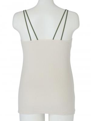 マタニティ 授乳 キャミソール|Rosemadame（ローズマダム）ストレッチリブクロス授乳キャミソール