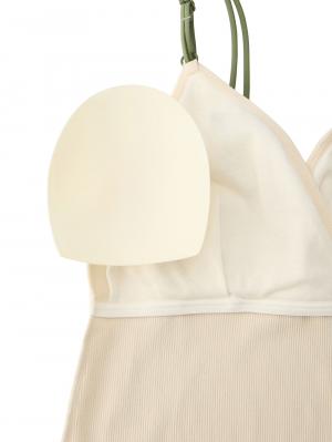 マタニティ 授乳 キャミソール|Rosemadame（ローズマダム）ストレッチリブクロス授乳キャミソール