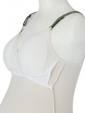 マタニティ 授乳 キャミソール|Rosemadame（ローズマダム）ストレッチリブクロス授乳キャミソール
