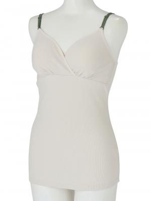 マタニティ 授乳 キャミソール|Rosemadame（ローズマダム）ストレッチリブクロス授乳キャミソール