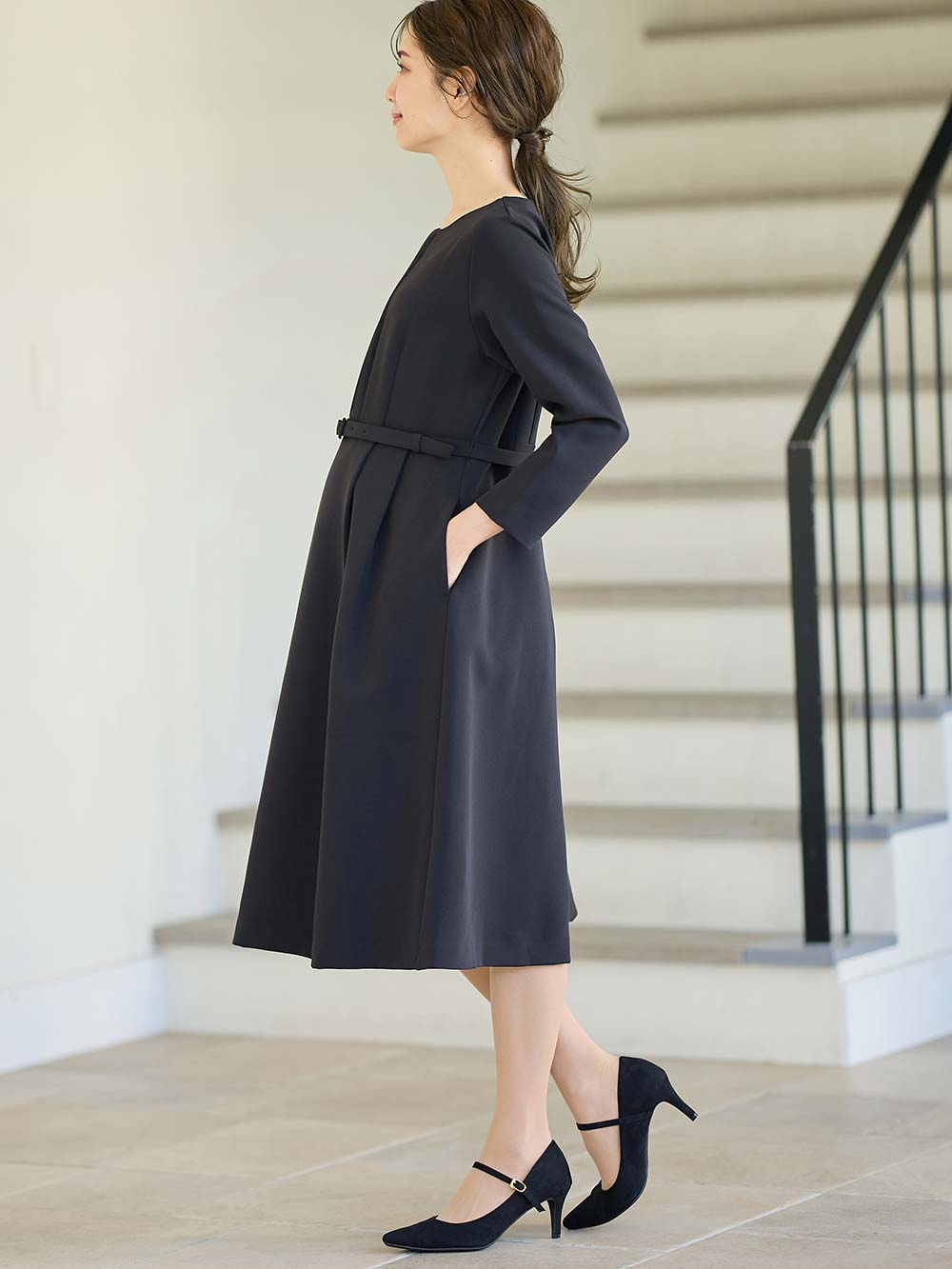 マタニティレッグウェア|犬印本舗　産前産後なが～く使えるマタニティパンスト|クリアベージュ