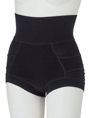 産後 ガードル インナー|犬印本舗 ながーく使える綿リッチ骨盤ガードル|ブラック