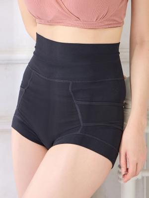 産後 ガードル インナー|犬印本舗 ながーく使える綿リッチ骨盤ガードル|ブラック