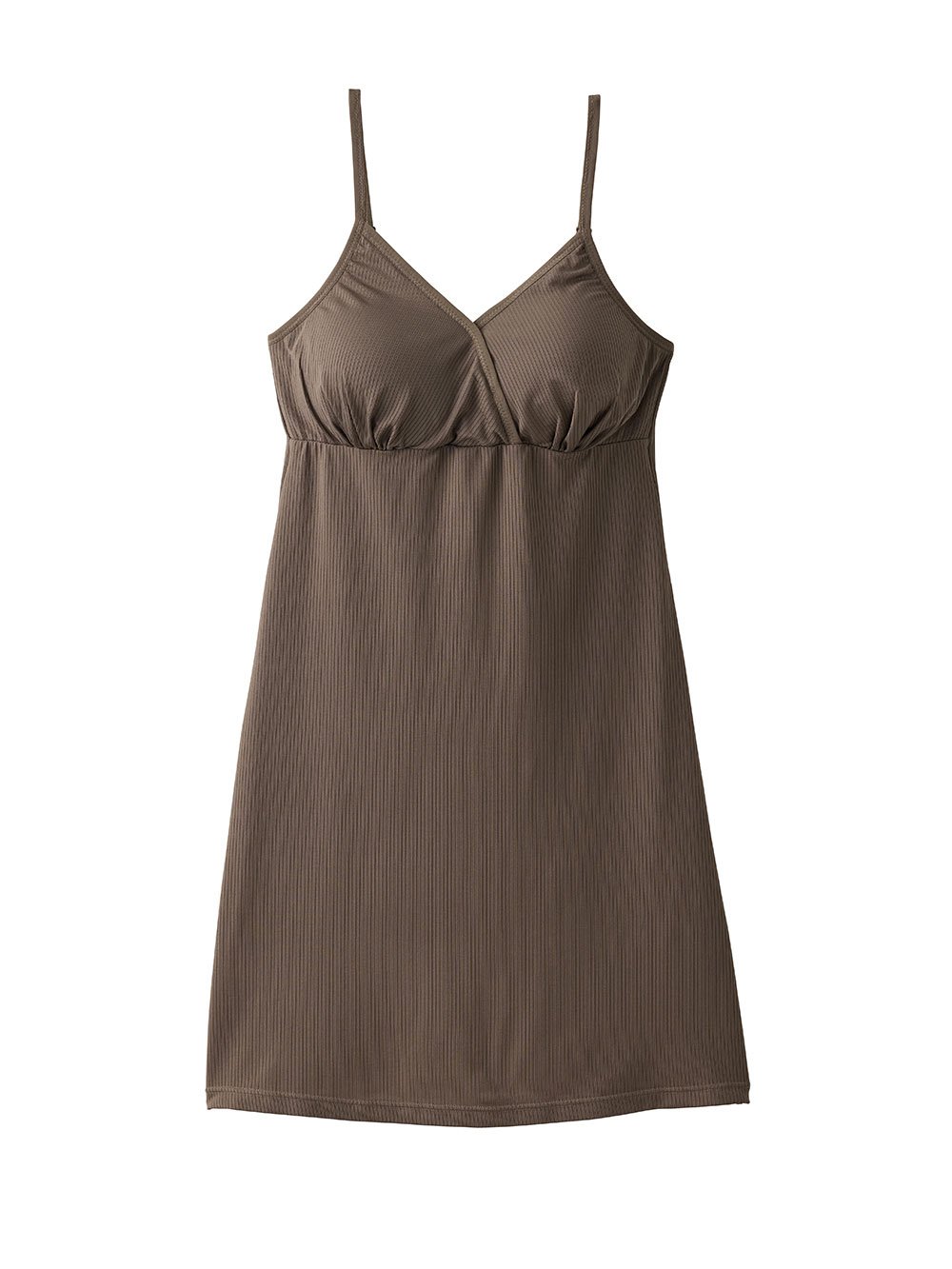 マタニティ 授乳 キャミソール|やさしくフィット授乳スリップ　抗菌防臭加工【出産後も長く使える】|ブラウン