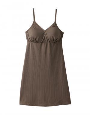 マタニティ 授乳 キャミソール|やさしくフィット授乳スリップ　抗菌防臭加工【出産後も長く使える】|ブラウン