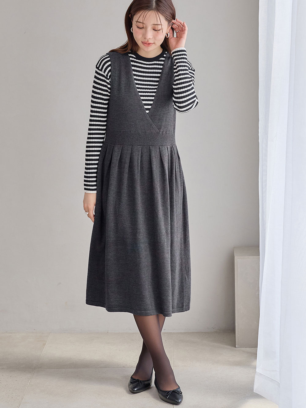 マタニティレッグウェア|Rosemadame（ローズマダム）【80D】素肌見えフェイクマタニティタイツ【出産後も長く使える】|ブラック