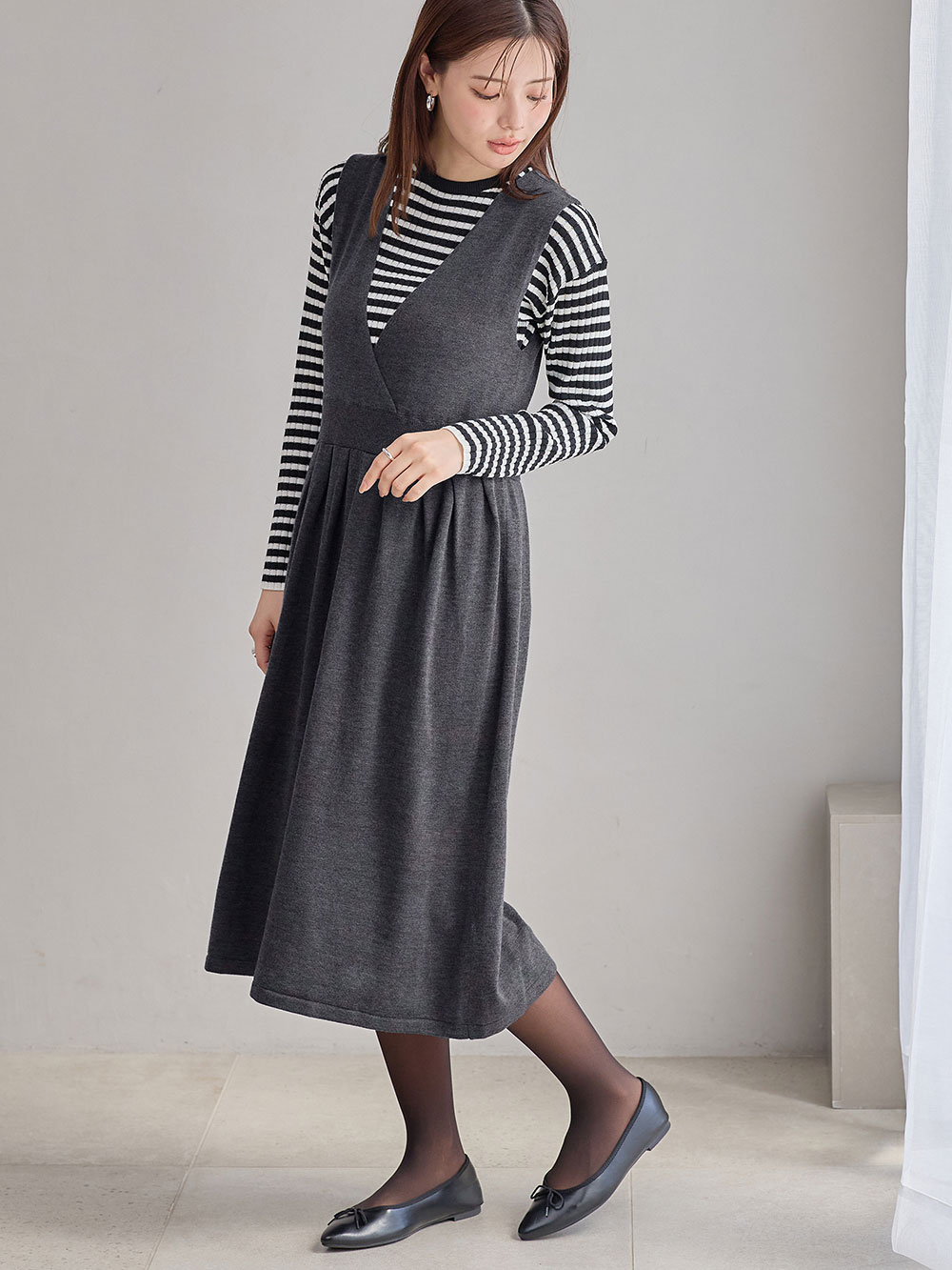 マタニティレッグウェア|Rosemadame（ローズマダム）【80D】素肌見えフェイクマタニティタイツ【出産後も長く使える】|ブラック