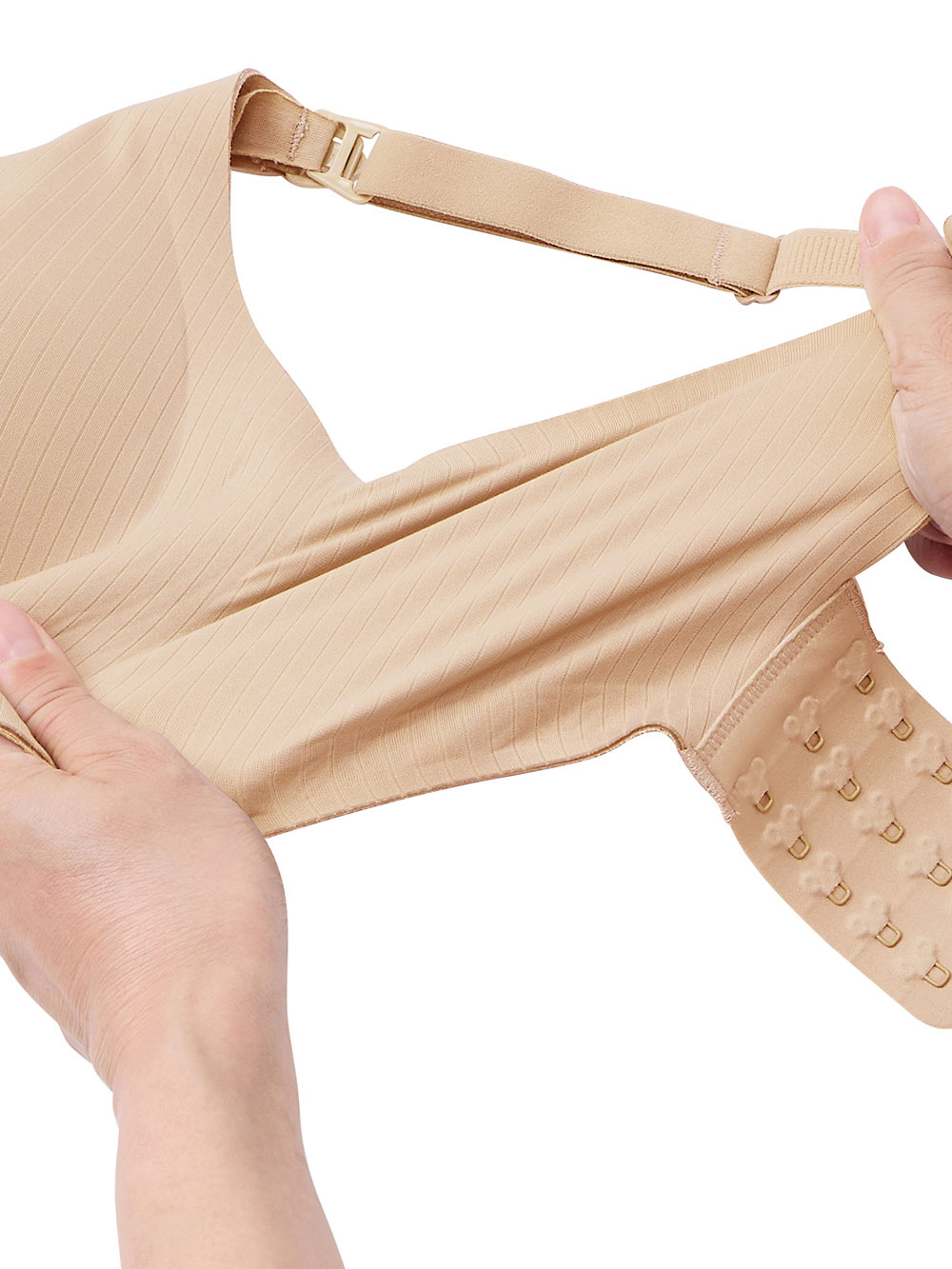 授乳ブラ・マタニティブラ（マタニティインナー・産後用品）|ストレスフリー　前開きシームレスカップ授乳ブラ　脇高　垂れ防止 ｜ マタニティ・授乳ブラ脇高