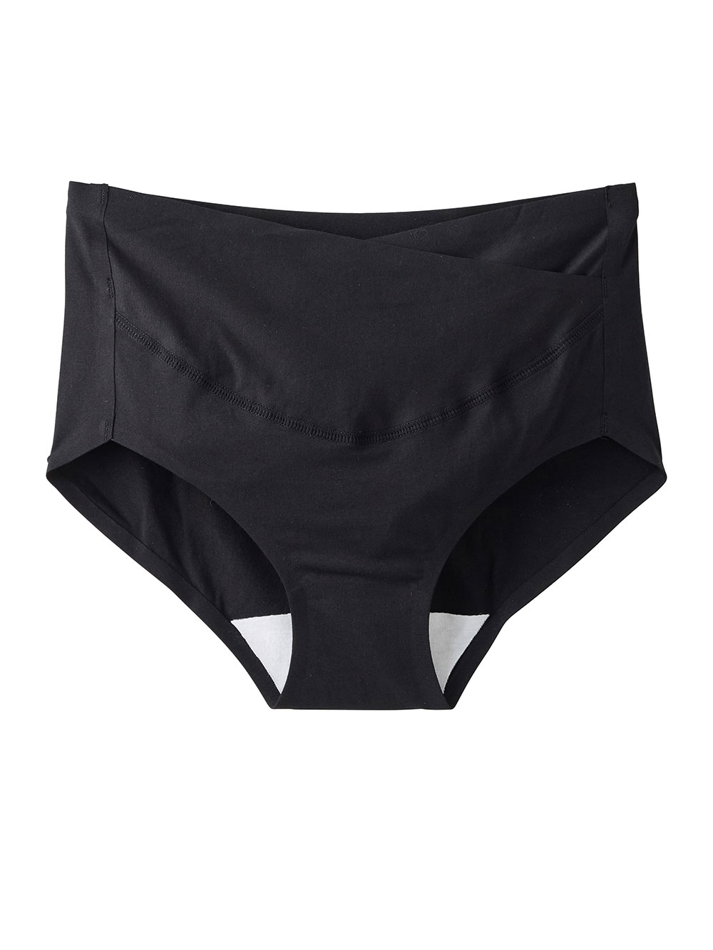 マタニティ ショーツ|ストレスフリー産前産後クロスショーツ【出産後も長く使える】|ブラック