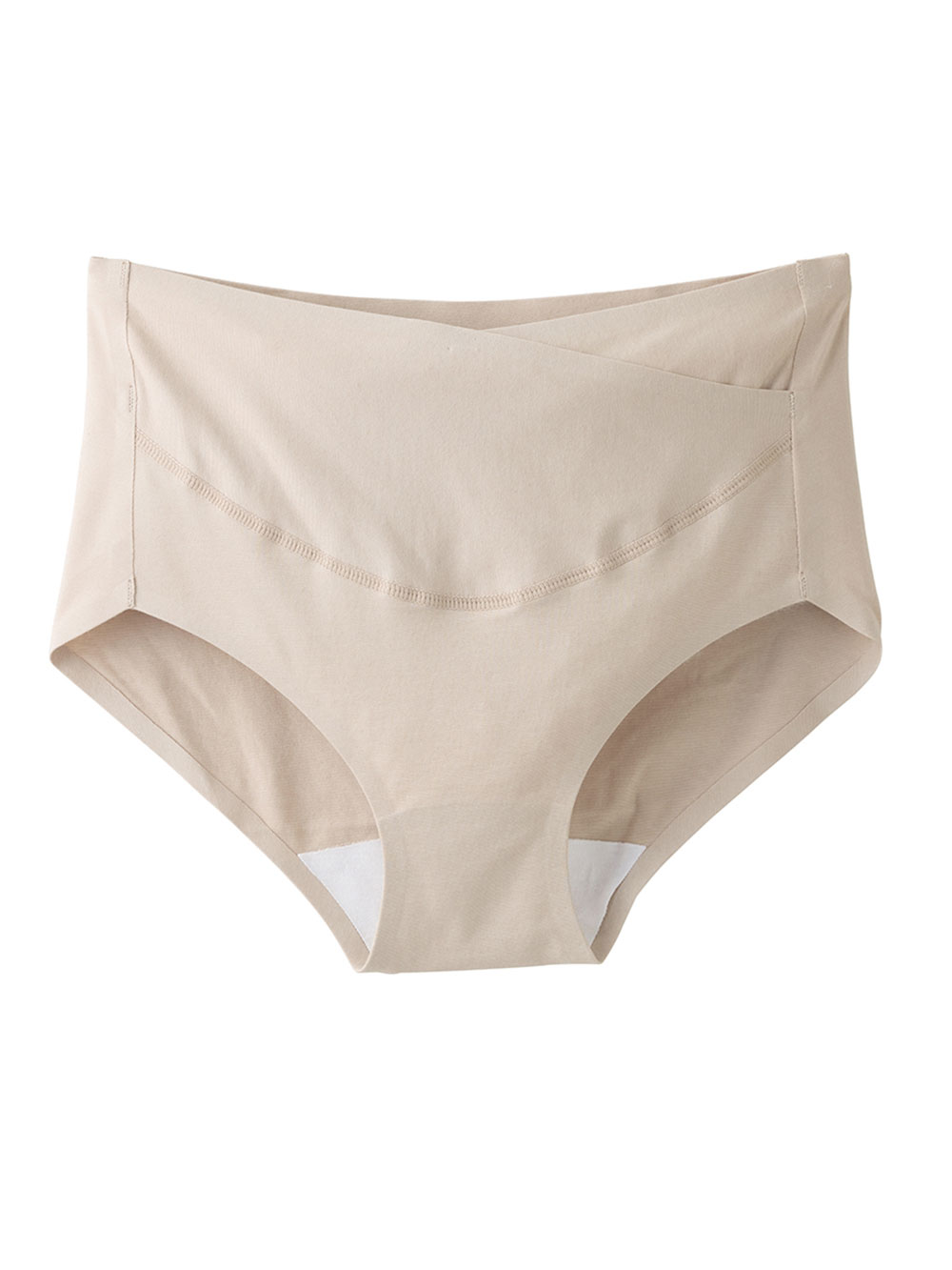 マタニティ ショーツ|ストレスフリー産前産後クロスショーツ【出産後も長く使える】|グレージュ