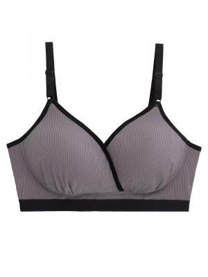 授乳ブラ・マタニティブラ（マタニティインナー・産後用品）|Rosemadame（ローズマダム）抗菌防臭加工バイカラー授乳ブラ|チャコール