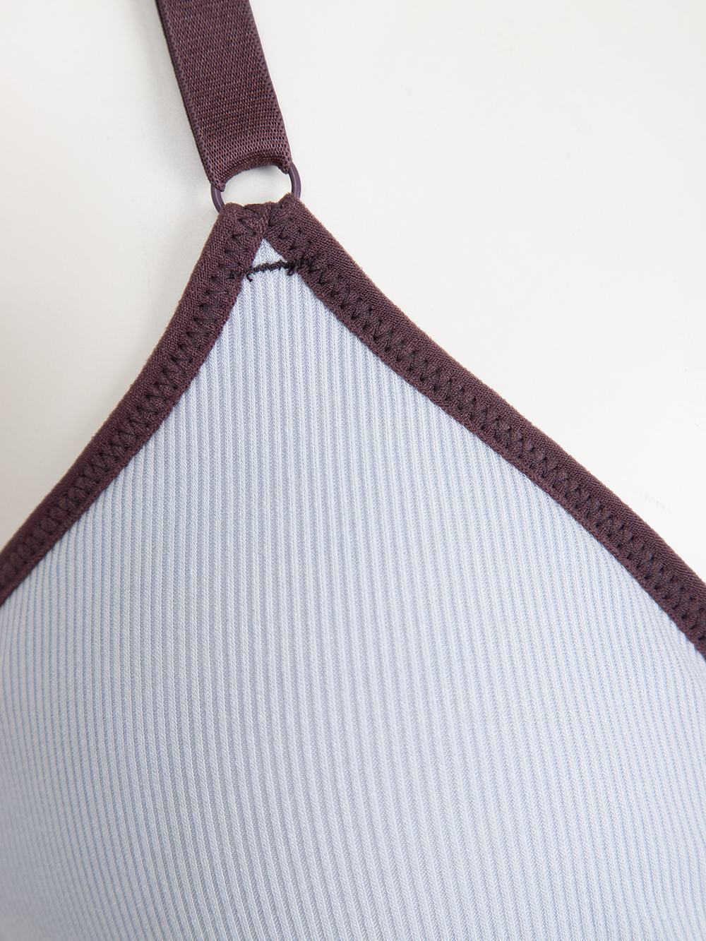 マタニティ 授乳 キャミソール|Rosemadame（ローズマダム）抗菌防臭加工バイカラー授乳キャミソール|サックス