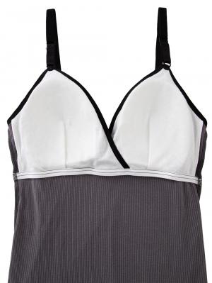 マタニティ 授乳 キャミソール|Rosemadame（ローズマダム）抗菌防臭加工バイカラー授乳キャミソール