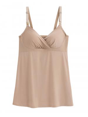 助産院監修　ママとつくったふんわり授乳ブラキャミ　〈接触冷感・吸汗速乾　アンダーらくらくタイプ〉 24892