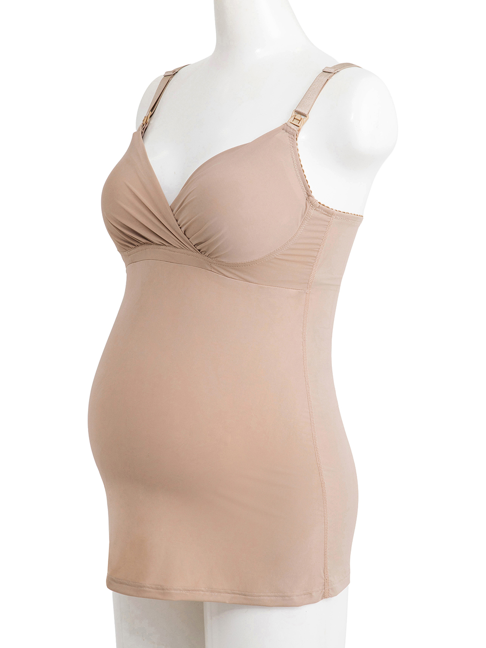 マタニティ 授乳 キャミソール|助産院監修　ママとつくったふんわり授乳ブラキャミ　〈接触冷感・吸汗速乾　アンダーらくらくタイプ〉