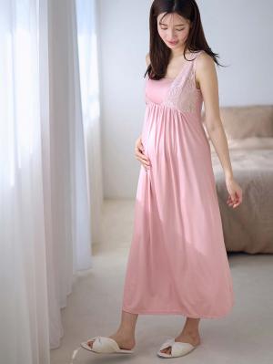 マタニティ 授乳 キャミソール|ナイトブラ機能付　ルームウェアにもなる授乳キャミソール|ピンク