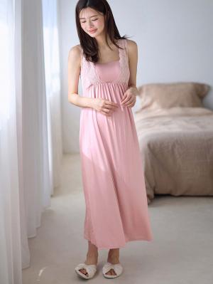 マタニティ 授乳 キャミソール|ナイトブラ機能付　ルームウェアにもなる授乳キャミソール|ピンク