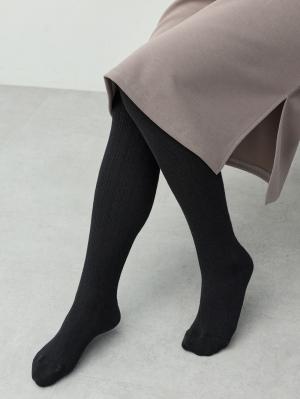 マタニティレッグウェア|Rosemadame（ローズマダム）ケーブルニットタイツ【出産後も長く使える】|ブラック