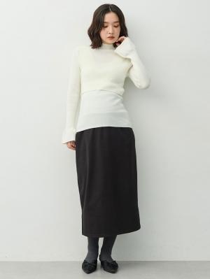 マタニティレッグウェア|Rosemadame（ローズマダム）ケーブルニットタイツ【出産後も長く使える】|チャコール