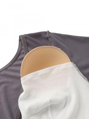 マタニティ 授乳 キャミソール|犬印本舗 　保湿加工　潤い8分袖カップ付きインナー