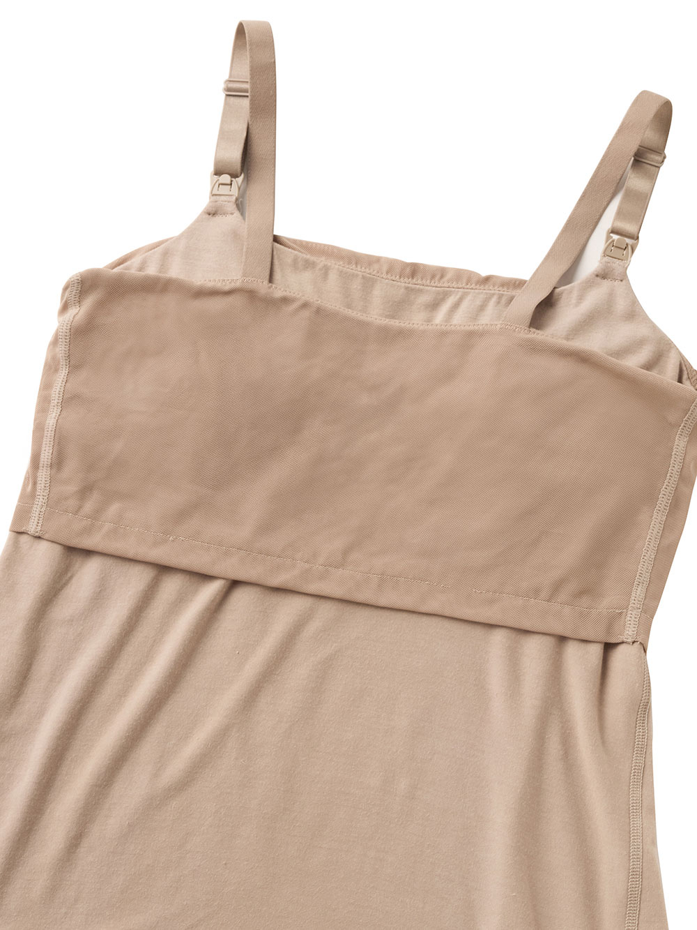 マタニティ 授乳 キャミソール|助産院監修　ボリュームダウン見え授乳ブラキャミ【出産後も長く使える】