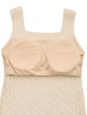 マタニティ 授乳 キャミソール|綿混やわふわニット【ブラのヒモが隠れる】授乳ブラタンクトップ【出産後も長く使える】