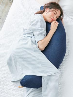 抱き枕・授乳クッション|【日本製】モスリンガーゼ マルチクッション 抱き枕 授乳クッション|エッセネイビー