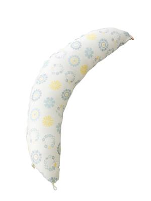 抱き枕・授乳クッション|【日本製】モスリンガーゼ マルチクッション 抱き枕 授乳クッション|リースフラワーイエロー