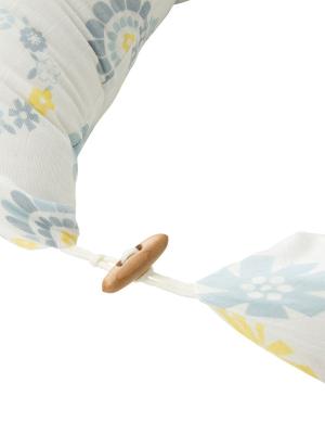抱き枕・授乳クッション|【日本製】モスリンガーゼ マルチクッション 抱き枕 授乳クッション|リースフラワーイエロー