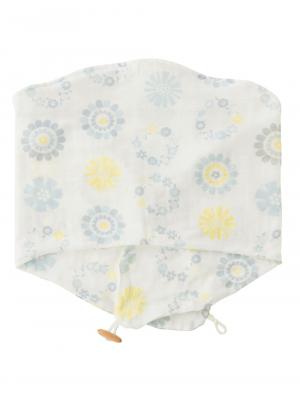 抱き枕・授乳クッション|【日本製】モスリンガーゼ マルチクッション 洗い替えカバー|リースフラワーイエロー