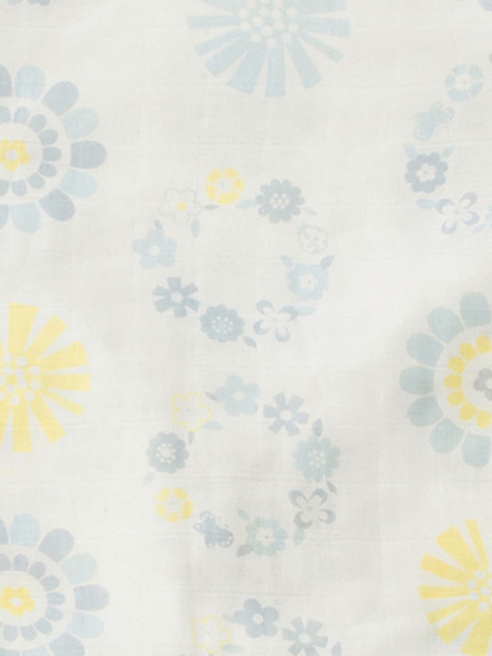 抱き枕・授乳クッション|【日本製】モスリンガーゼ マルチクッション 洗い替えカバー|リースフラワーイエロー