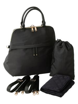 マザーズバッグ・ママバッグ|ANGELIEBEオリジナル 【軽量・防水加工】マザーズ3WAYリュック（おむつ替えシート付）|ブラック