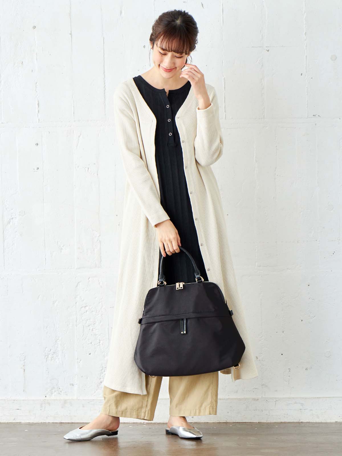 マザーズバッグ・ママバッグ|ANGELIEBEオリジナル 【軽量・防水加工】マザーズ3WAYリュック（おむつ替えシート付）|ブラック