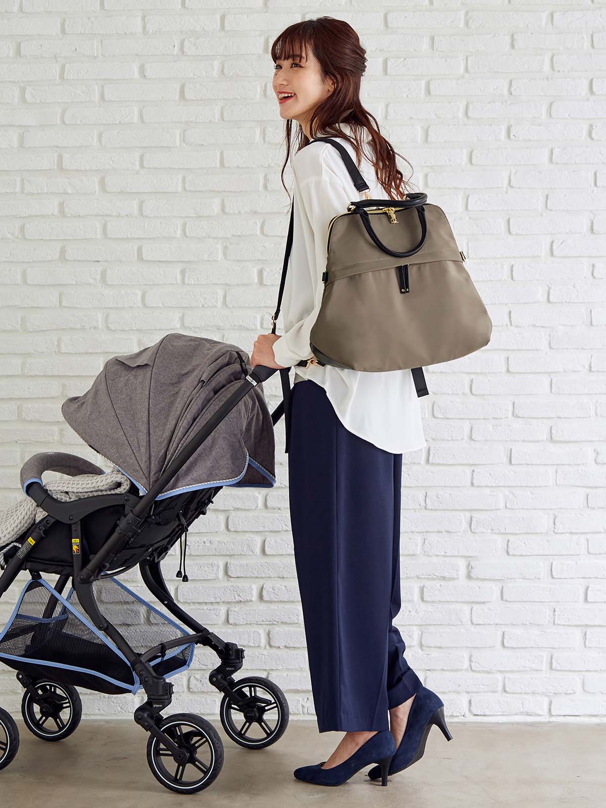 マザーズバッグ・ママバッグ|ANGELIEBEオリジナル 【軽量・防水加工】マザーズ3WAYリュック（おむつ替えシート付）|ブラウン