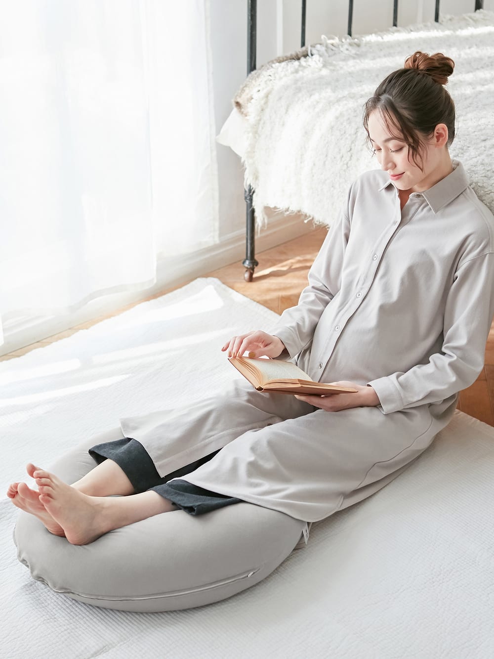 日本製 オーガニック 和晒しダブルガーゼ マルチクッション 抱き枕 授乳クッション マタニティウェア 授乳服通販 エンジェリーベ 公式