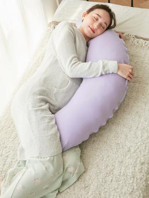 妊婦用 抱き枕・授乳クッション|【日本製】洗い替えカバー　オーガニック　和晒しダブルガーゼ　マルチクッション（抱き枕・授乳クッション）|ラベンダー