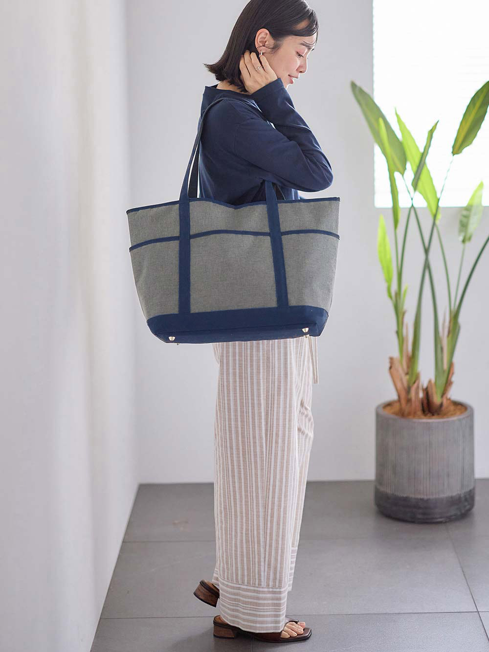 マザーズバッグ・ママバッグ|【マザーズバッグ】ママバッグ　軽量・撥水 3way　ペアレンツトートバッグ|チャコールグレー