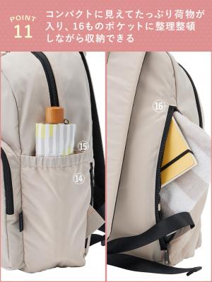 マザーズバッグ・ママバッグ|インフルエンサーコラボ　16ポケット軽量多機能マザーズリュック Healthknit Product
